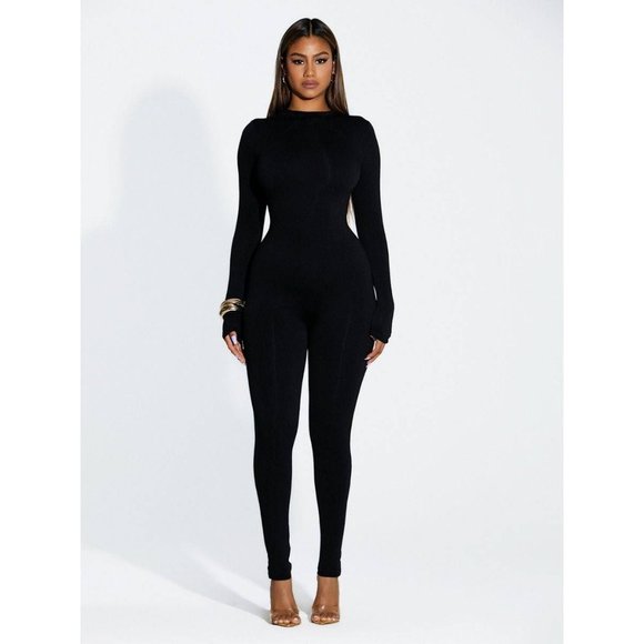naked wardrobe Pants - Naked Wardrobe The NW All Body Jumpsuit NEW